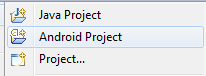 open a new project by Clicking File > New Android Project.