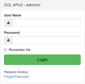Quarry - Admin UI Login in Page, which asks for user name and password